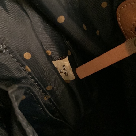 Kate Spade ♠️ BABY tote in green and navy blue cotton canvas EUC - Picture 14 of 14